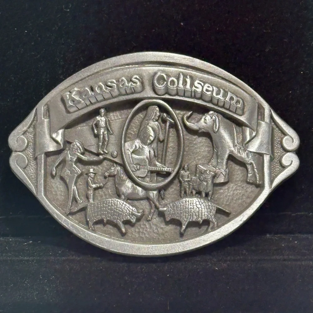 Vintage Kansas Coliseum Wichita Circus Elephant Limited Edition Belt Buckle USA